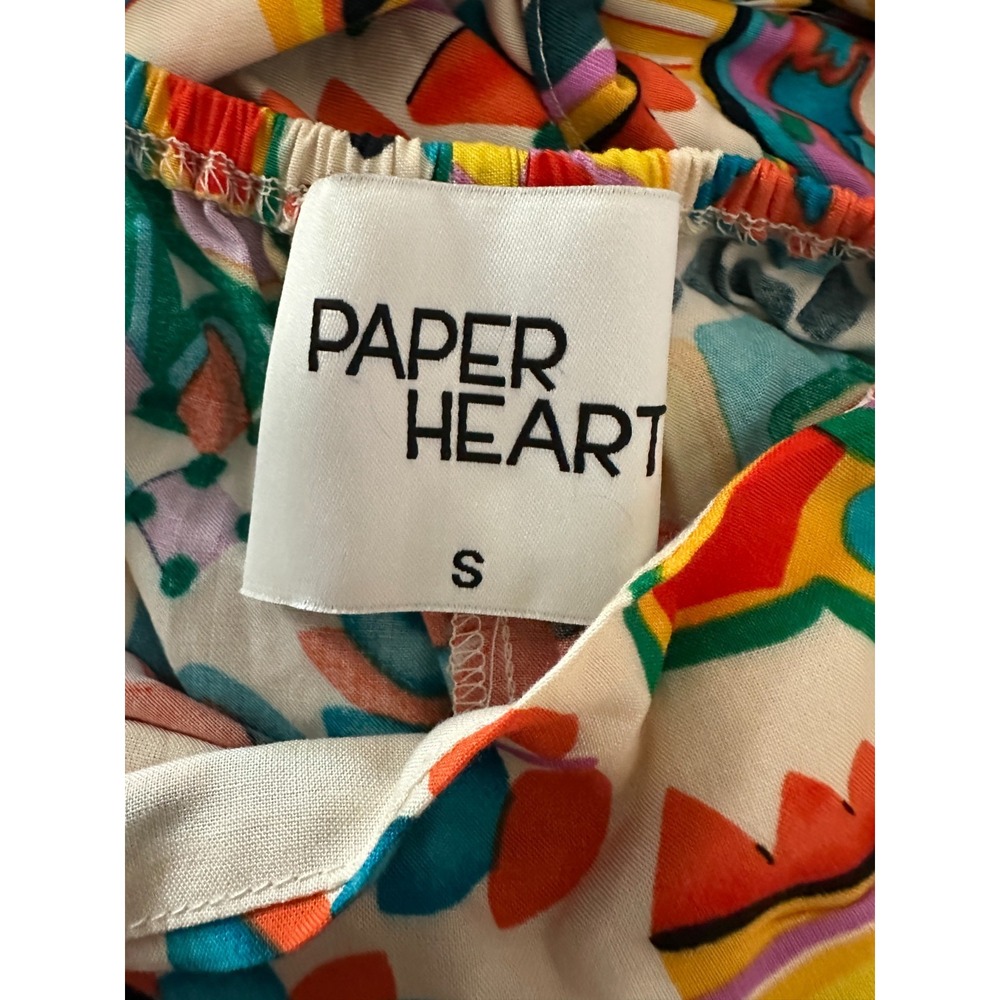 Paper Heart Aztec Sunrise Santana Vacation Resort Floral Maxi Dress Geo Small - Picture 11 of 14
